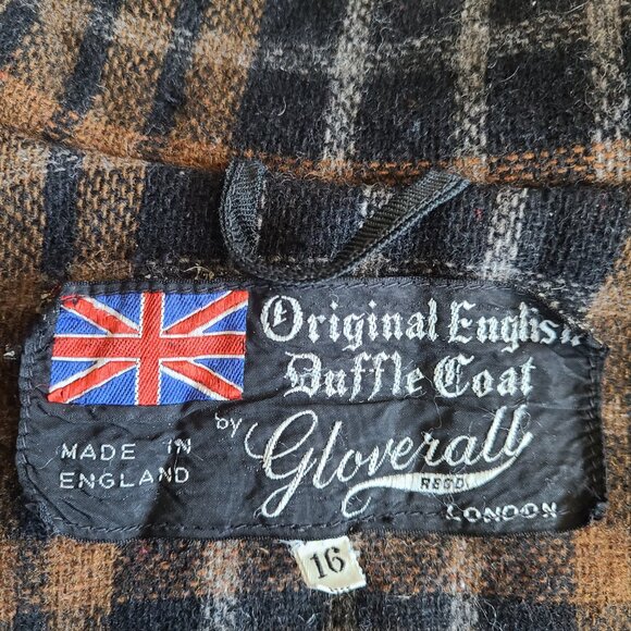 Vintage Original English brown duffle woman wool coat with hood by Gloverall. - Picture 9 of 9